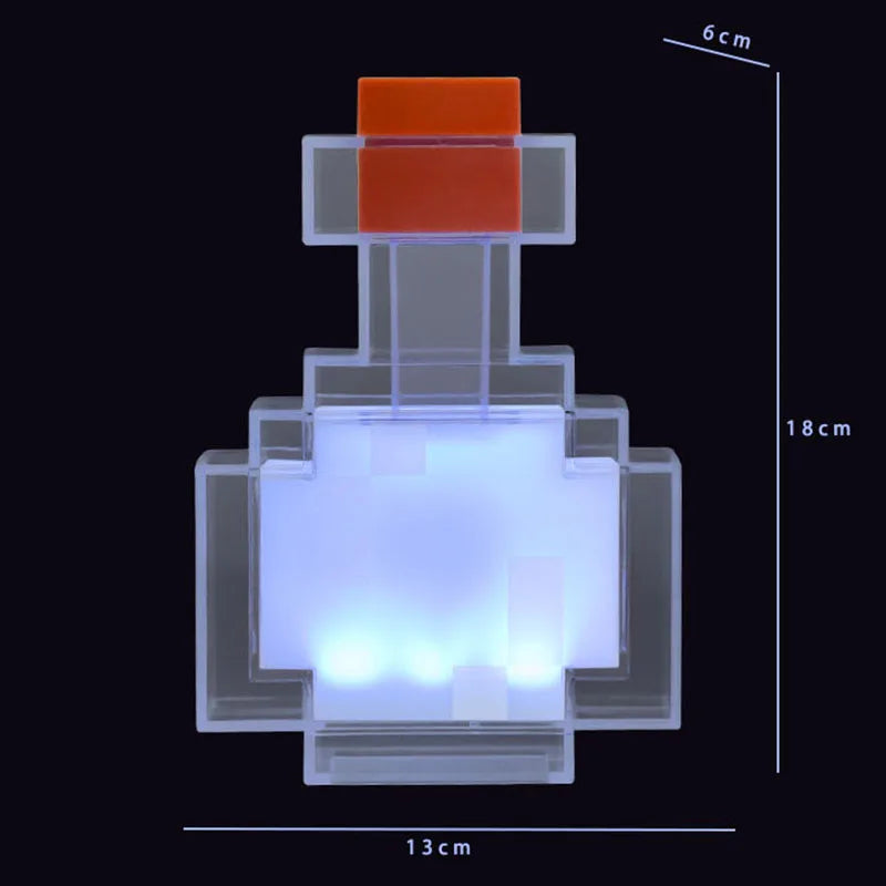 MC Game Butelka z lekarstwami LED Lampka nocna Gra Kreatywna zabawka Lampa akumulatorowa Sypialnia Dziecięca lampka nocna Dekoracja Lampka nocna